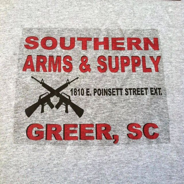 SOUTHERN ARMS & SUPPLY: GUNS & AMMO BUY- SELL- TRADE 
Call: (864)-655-5770
Sunday:Closed
Tuesday- Friday: 9:00am-5:00pm
Saturday: 8:00am-1:00pm