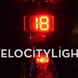 Dazzling bright intelligent bike light displays cyclists' speed to drivers fundamentally changing the way drivers think!