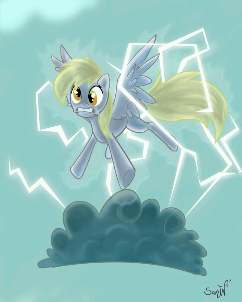 Hey! I'm Ditzy Doo, though some bullies call me Derpy Hooves. I'm a mail pony and- please stop staring at my eyes.