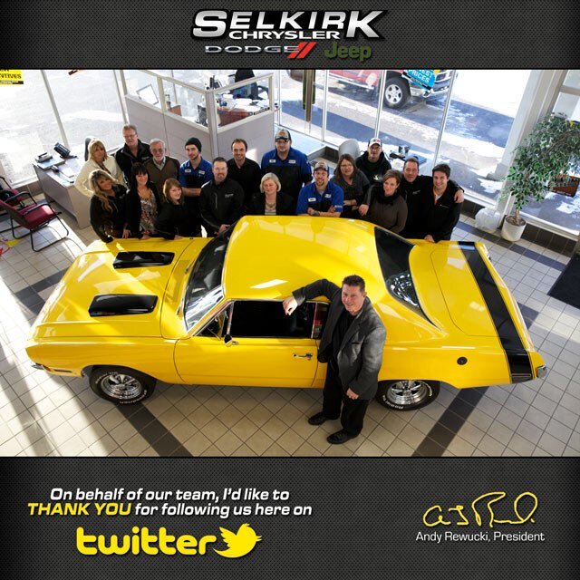 New Chrysler, Dodge, Jeep models. Additional used models as well. Serving Selkirk & MB for over 16 years