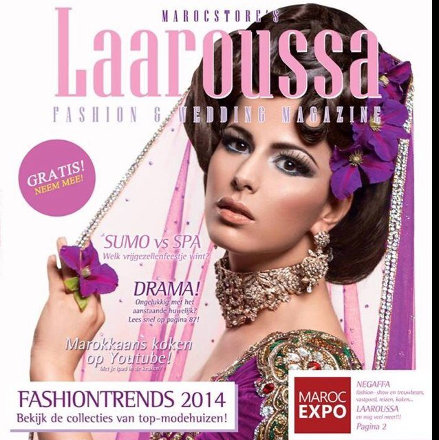 LAAROUSSA Fashion & Weddingmagazine is een gratis Magazine voor aanstaande bruidsparen en de fashionistas met de laatste ontwikkelingen in de Marokkaanse mode.