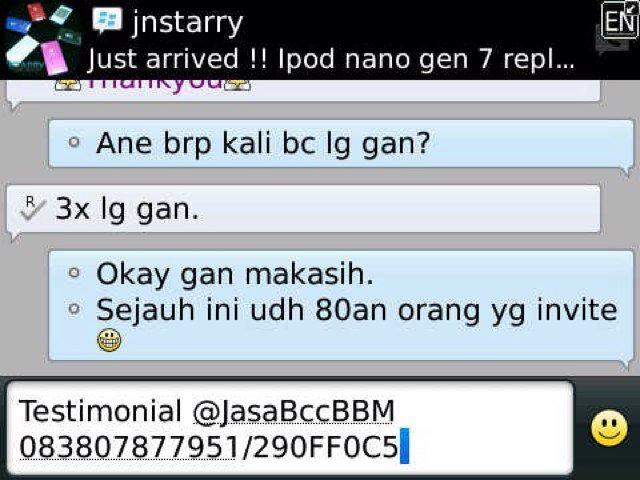 JASA IKLAN VIA BROADCAST BBM DI BC KE RIBUAN CONTACT. AMPUH DAN DIJAMIN BANYAK INVITE 290FF0C5/083807877951