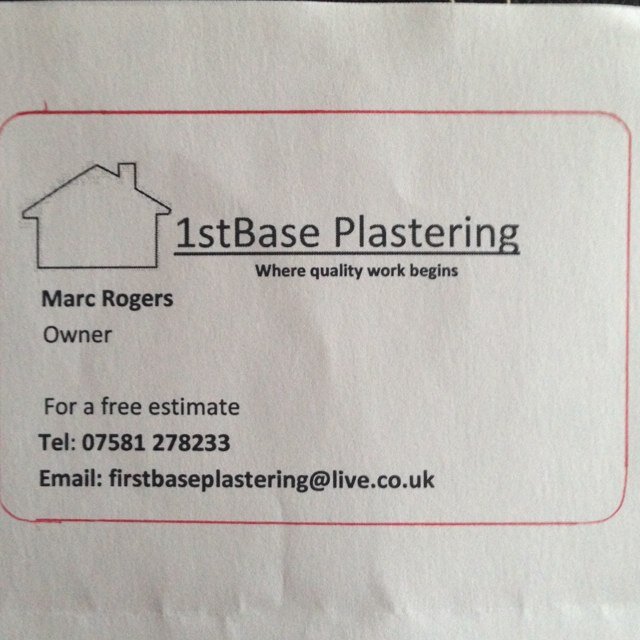 FBPlastering's profile picture. 1st base plastering are based in Portsmouth, serving anywhere in the uk. Professional, qualified workmen available for advice, quotes & all your plastering jobs