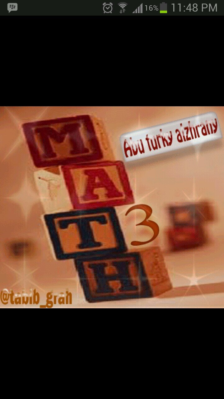 math3_3's profile picture. ‏‏‏‏‏‏‏‏بعقولنا نفعل مانريد ... حساب خاص متعلق برياضيات ثاني ثانوي حيث يدل رقم 2 على الصف ورقم 4 يدل على رقم المقرر في نظام المقرارات.