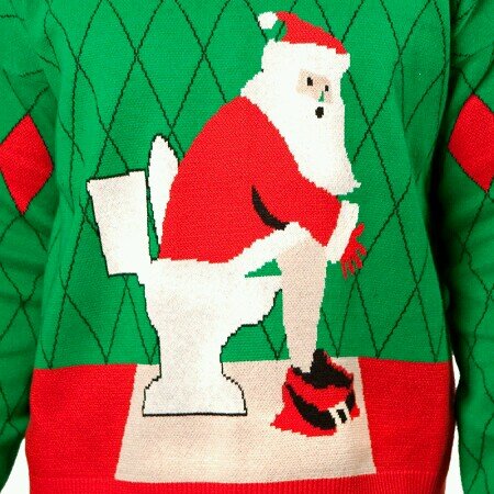 Arm Santa, Arm meant ta be in Lapland, but yowll foynd me in me spiritchul um ov Tiptun arf the toym