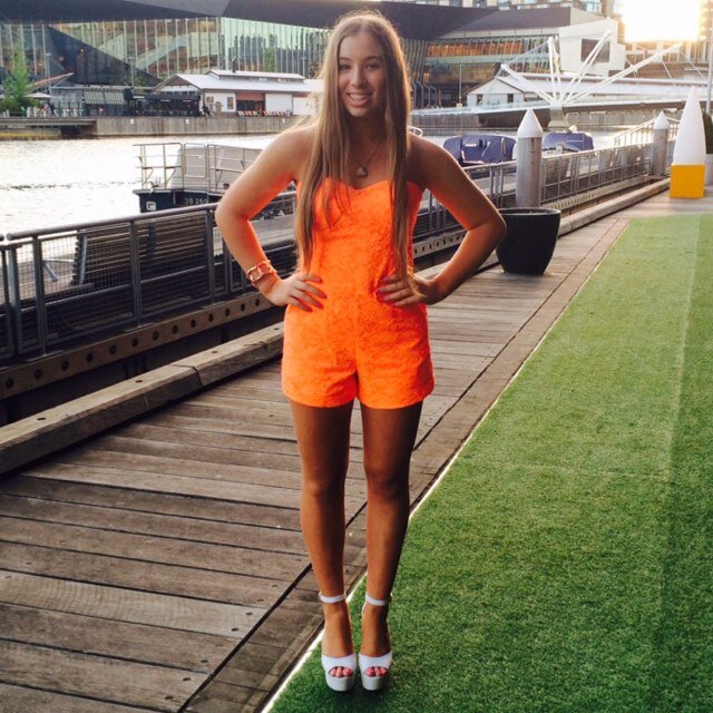 Australian Cheerleader 
Outlaws Fugitives Worlds 2013                                                        Instagram - simmiwilliams10
