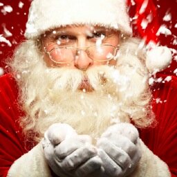 Santa Claus, also known as Saint Nicholas, Father Christmas, Kris Kringle and simply Santa, loves all good people. Be good to everyone, I am watching! HoHoHo