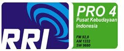 PRO 4 RRI JAKARTA, ETALASE BUDAYA NUSANTARA
FM 92,8 / AM 1332 / SW 9680 / Audio Streaming / VIA Apps Android RRI PLAY, NUX, TUNE IN RADIO. SMS di 08121124928