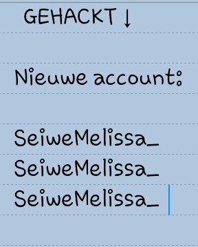 instagram: seiwe_98 | GEHACKT.NIEUWE ACC: @SeiwMelissa_  ; Gehackt door turkishbeauties.