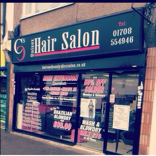 CC's hair & beauty salon, the best in essex :) everything from wash & blow drys, hair extentions to tanning & nails! 01708 55 49 46