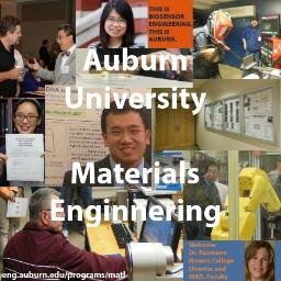 Auburn University Materials Engineering official account. Designing, fabricating, developing, selecting and evaluating for a better tomorrow. THIS IS AUBURN.