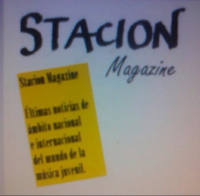 La revista online de @StacionMusical llevada por @sandra_martos00 @martamolinssm y @davidsilvalover