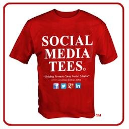 Promote Your Social Media Brand With Exclusive Tees Printed With Unique Social Media Message & Facebook Page Name Or @Twitter Handle. Great Marketing Gift.