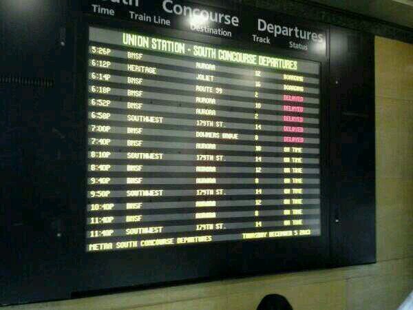 Metra is delayed again. You are beyond pissed.