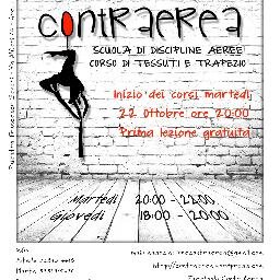 Contraerea's profile picture. Contraerea è un’ associazione dilettantistica sportiva che si propone di approfondire e sviluppare attività artistiche legate al mondo delle discipline aeree.