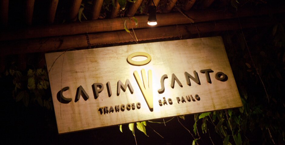 Pousada e Restaurante Capim Santo, localizado em Trancoso no sul da Bahia.
Aberto em 06 de Janeiro de 1985. Cozinha contemporânea.