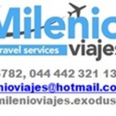 Encarnaciòn Cabrera 5, Col. Mercurio                                             442 212 6782, 044 442 321 1350                  milenioviajes@hotmail.com