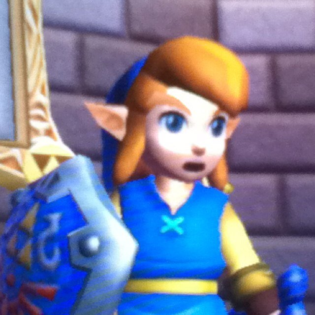 HAH, HIYAH! Translation: Link is saying welcome to his twitter page. He is friendly unless you tick him off. So, be nice to him! :D