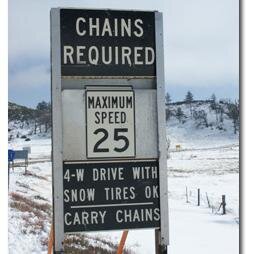 I announce Chain Controls and road closures on US route 50 in the Sierra Nevada. (@toxic runs me and @I80Chains, with public data from CalTrans)