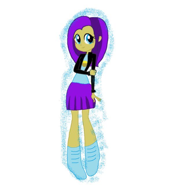 Even though she is no longer ghostly, she has retained her quiet and slightly unnoticable demeanor. ((Equestria Girls RP))