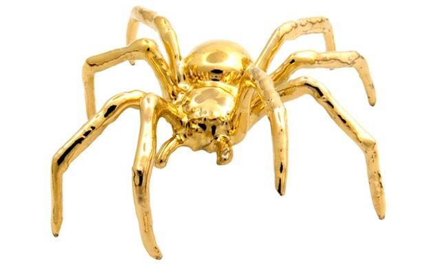 An invasive species of spider from Haysia (it's alway from Haysia) Their exoskeleton is composed of pure gold. They love sugar. Non-venomous and very strong.