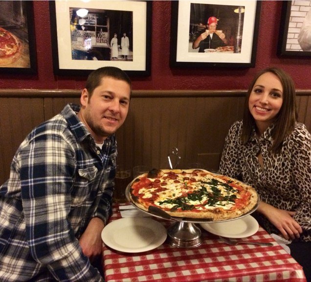 Mandy and Drew pizza for two! Join us as we tour the best pizza places at the Jersey Shore and beyond! #shorepizzatour