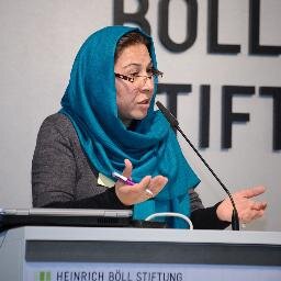 Shinkai Karokhail, born 23 March 1962, in Kabul, Afghan politician, member of the Afghan parliament. working for women's rights and the prevention of conflicts.