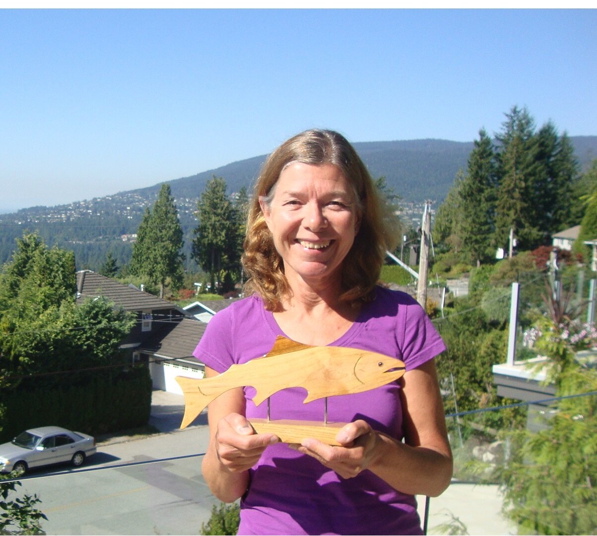 Wild Salmon & Fraser River Sturgeon Conservation, Volunteer, Mom, shared Olympic torch with Stephen Colbert,