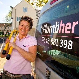 A female plumber. Trained in level 2 plumbing after redundancy from retail. Since completed NVQ2 in plumbing, and qualified Gas Safe.