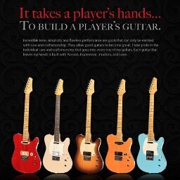 Solid body electric guitars, hand crafted in the USA, from the finest materials, for the ultimate in tone, playability & craftsmanship. Play one & be inspired.