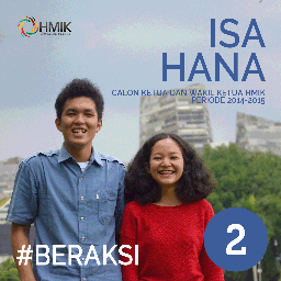 UNTUK HMIK YANG ASIK (Aspiratif, Sinergis, Inklusif, & Kontributif) OFFICIAL TWITTER #2 ISA & HANA FOR HMIK 2014