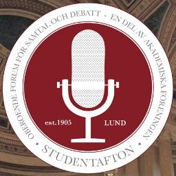 Scandinavia's oldest independent forum for speech & debate. Est. 1905 by the Academic Society in Lund. Honors freedom of speech. ✉️ forman@studentafton.se