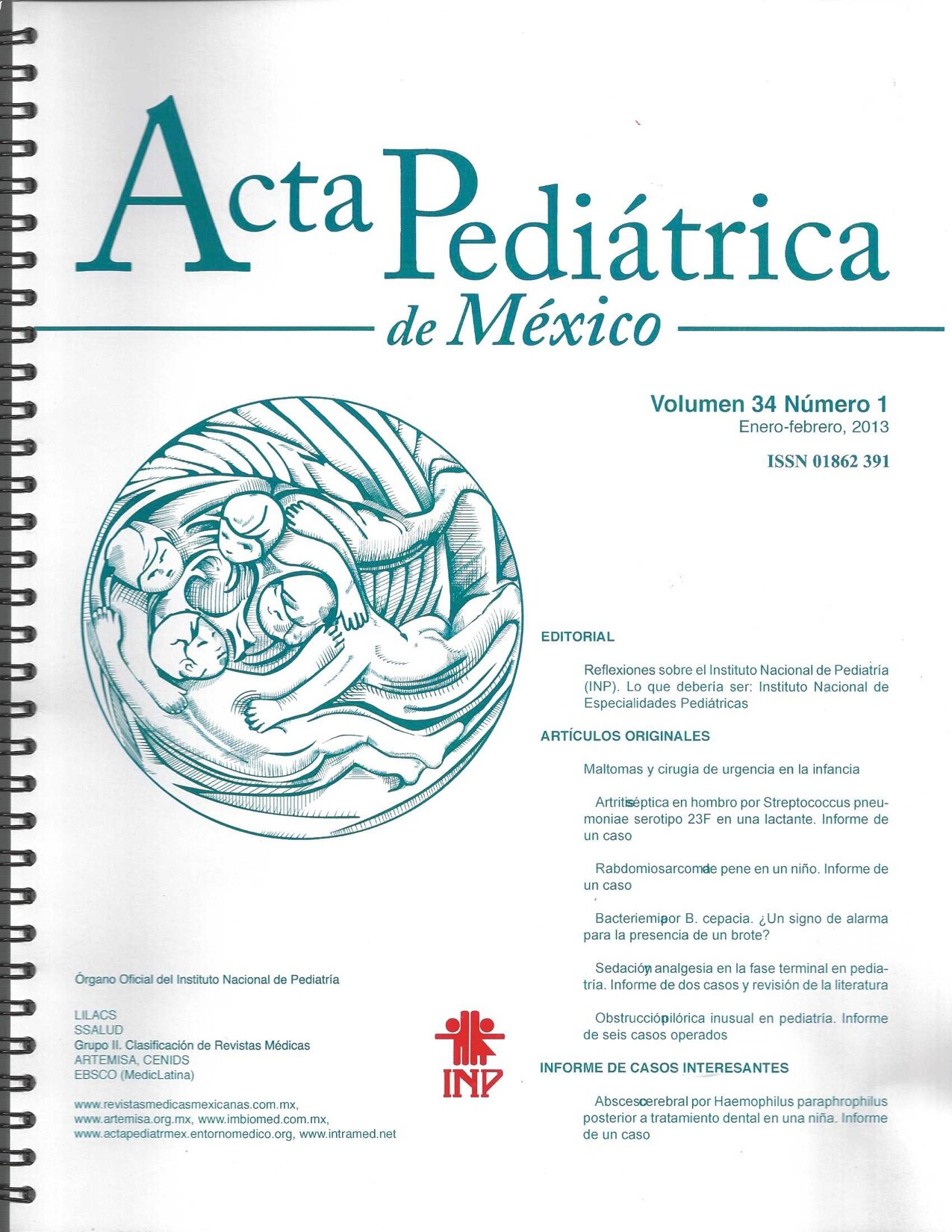 Acta Pediátrica de México es el órgano oficial del Instituto Nacional de Pediatría en México. Se publica bimensual sin interrupción desde 1980.