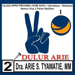 Dulur_Sidoarjo's profile picture. Official Sites Pendukung Dra Arie S. Tyawatie (Calon DPRD Jawa Timur Dapil Surabaya - Sidoarjo)

Muda - Cerdas - Bersih · http://t.co/b7Z3VaNx7M