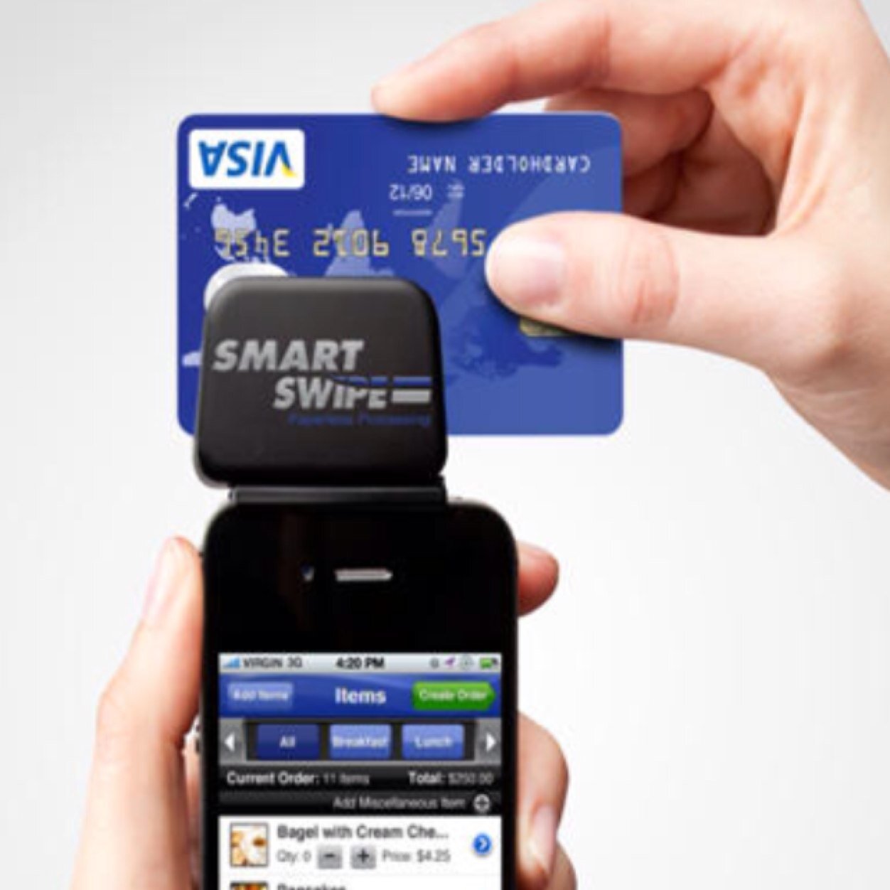 Accept payments on your smartphone or tablet. SmartSwipe is a free app that allows you to take your business anywhere. Excellent for retail and restaurant POS