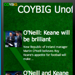 Unofficial Coybig Windows App Designed for the fans by the fans includes all the latest news, fixtures & Images.