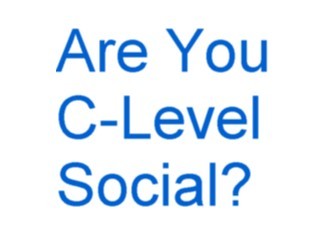 Social media starting place for the CEO, CFO, CIO, CMO, CPO, CHRO, CSCO & CLO. Are you C-Level social?