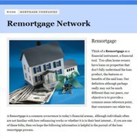 Remortgage Network the place for all your mortgage needs.