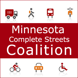 The MN Complete Streets Coalition promotes a statewide policy and implementation of Complete Streets designs. Feed managed by Ethan Fawley at Fresh Energy.