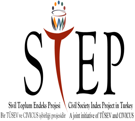 @TUSEV in yaptığı Civil Society Index Project in Turkey-Sivil Toplum Endeksi Projesi (STEP) Türkiye'nin uluslararası ilk ve tek sivil toplum araştırmasıdır.