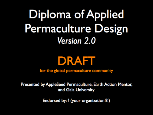 Information & Tools. Learning. Connection. The Diploma of Applied Permaculture Design!!!