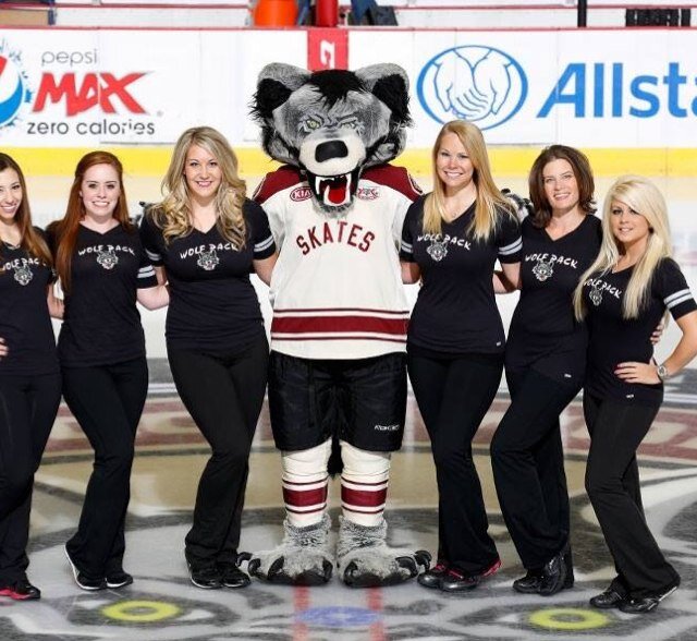 Skates, the best mascot ever, and his awesome crew! We love to dance, sing and cheer on the four-time champion Chicago Wolves!