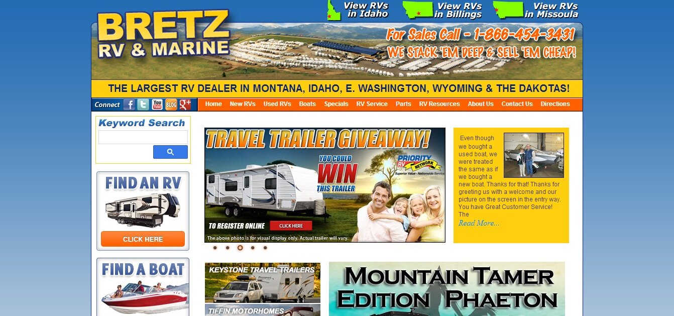 Bretz RV offers a full line-up of Dutchmen Voltage Toy Hauler Fifth Wheels in Idaho and Montana!