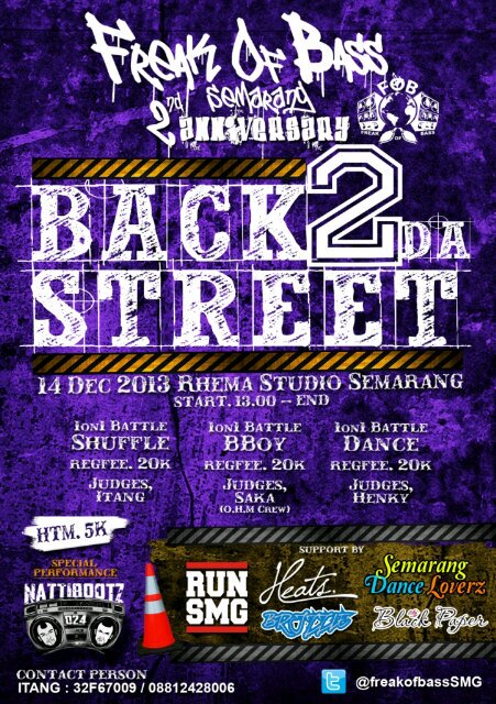 Dance Management : SHUFFLE dance,Fire dance,Light dance,Hip-Hop,B-Boy,Dubstep,Robotic etc.
 
 info and RSVP? , this is our CP:
 Itang - 08812428006 / 32F67009