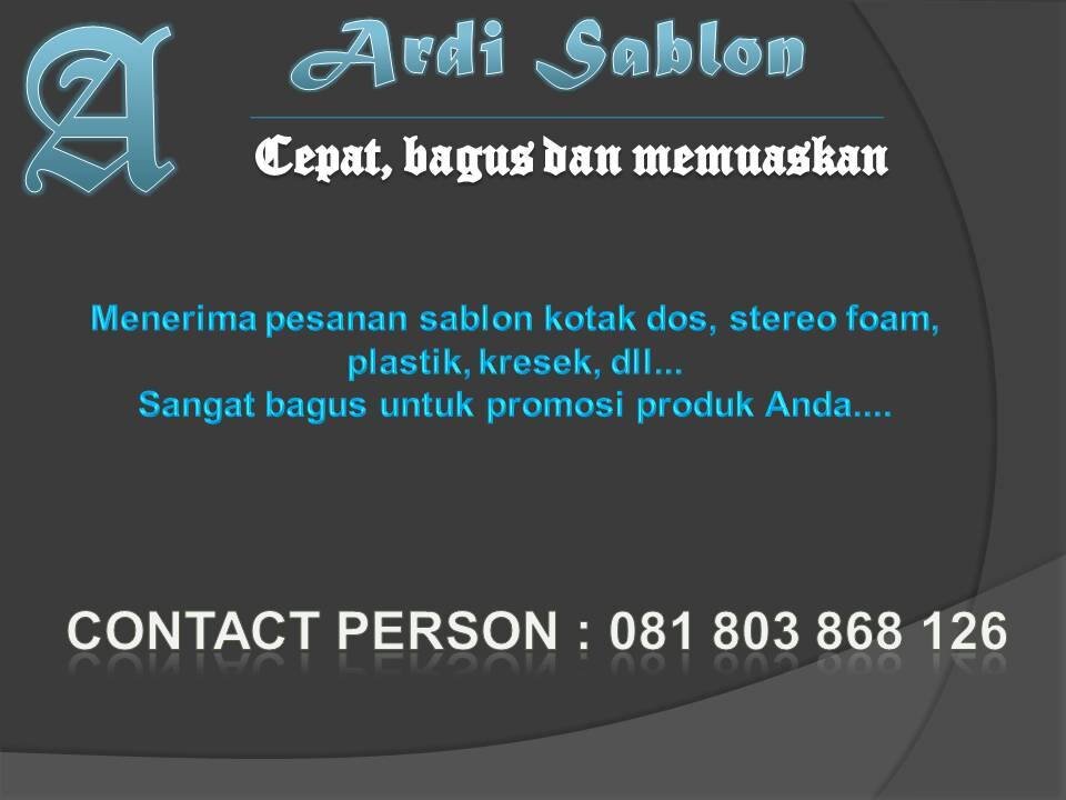 menerima sablon kotak dos makanan, stereo foam, gelas plastik, kresek, dll...