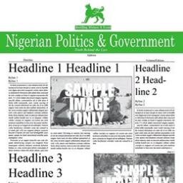 Nigerian Institute for Policy & Development Studies
Author/Publisher, Nigeria govt & politics news