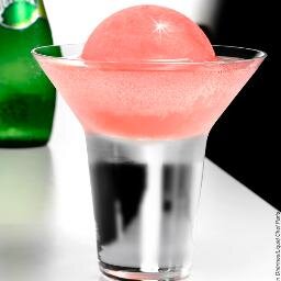 Drink more H2O w/fruit flavored ice balls.  Impress your friends, serve unique cocktails with ice balls!  Gummi balls, large cake pops?