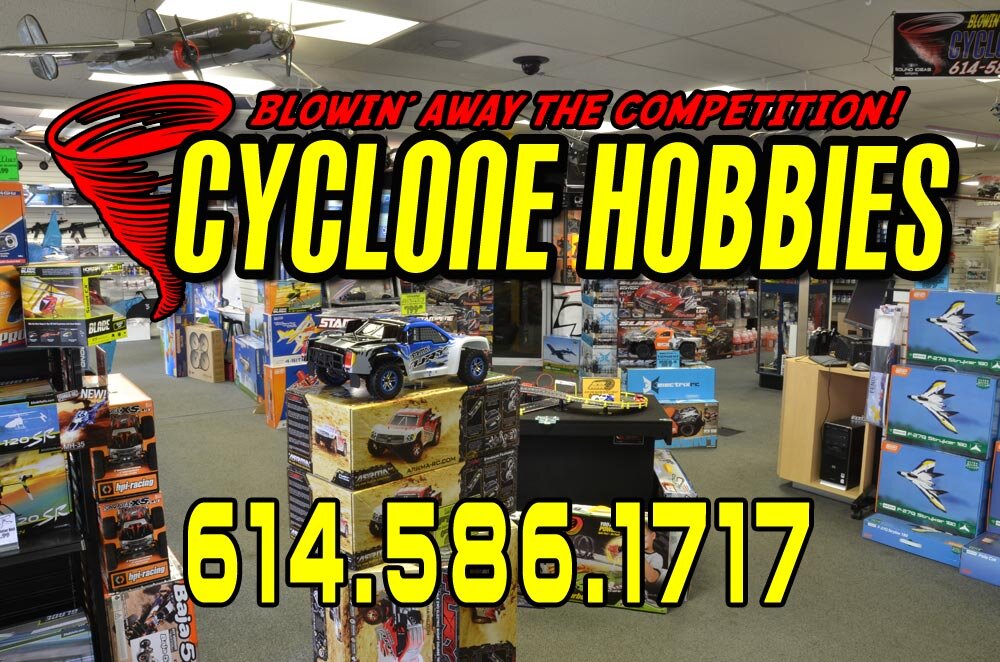 Cyclone Hobbies, central Ohio's source for radio controlled helis, quads, planes and trucks.