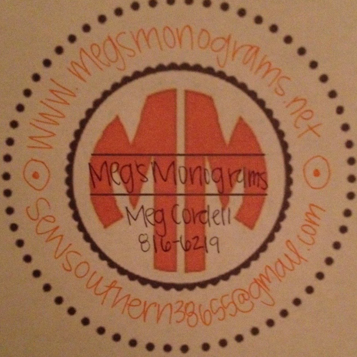 megsmonograms's profile picture. I love Monograms