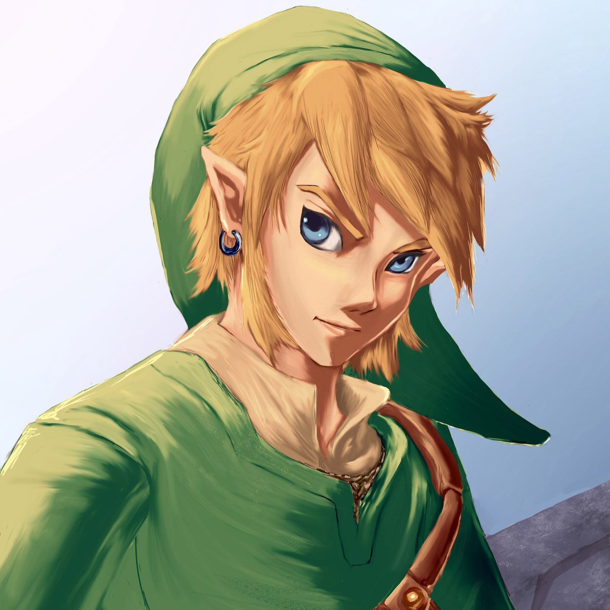 Well, hello. I talk too much, but I'm pretty shy. I'm an adventurous person, or at least I think so. I live in Skyloft, like everyone else I know. #Single